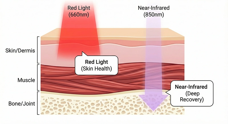 Wie tief dringt Rotlicht ein? 1 How Deep Does Red Light Therapy Penetrate